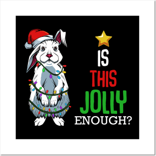 Bunny - Jolly Rabbit - Funny Christmas Sayings Posters and Art